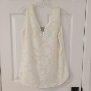 White Sleeveless Blouse
